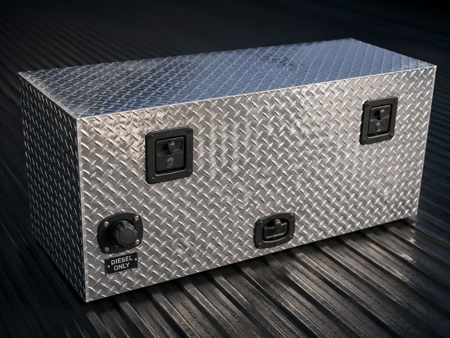 Auxiliary Tank Toolbox Combo in professional work truck bed or outdoor industrial storage context, TankVault